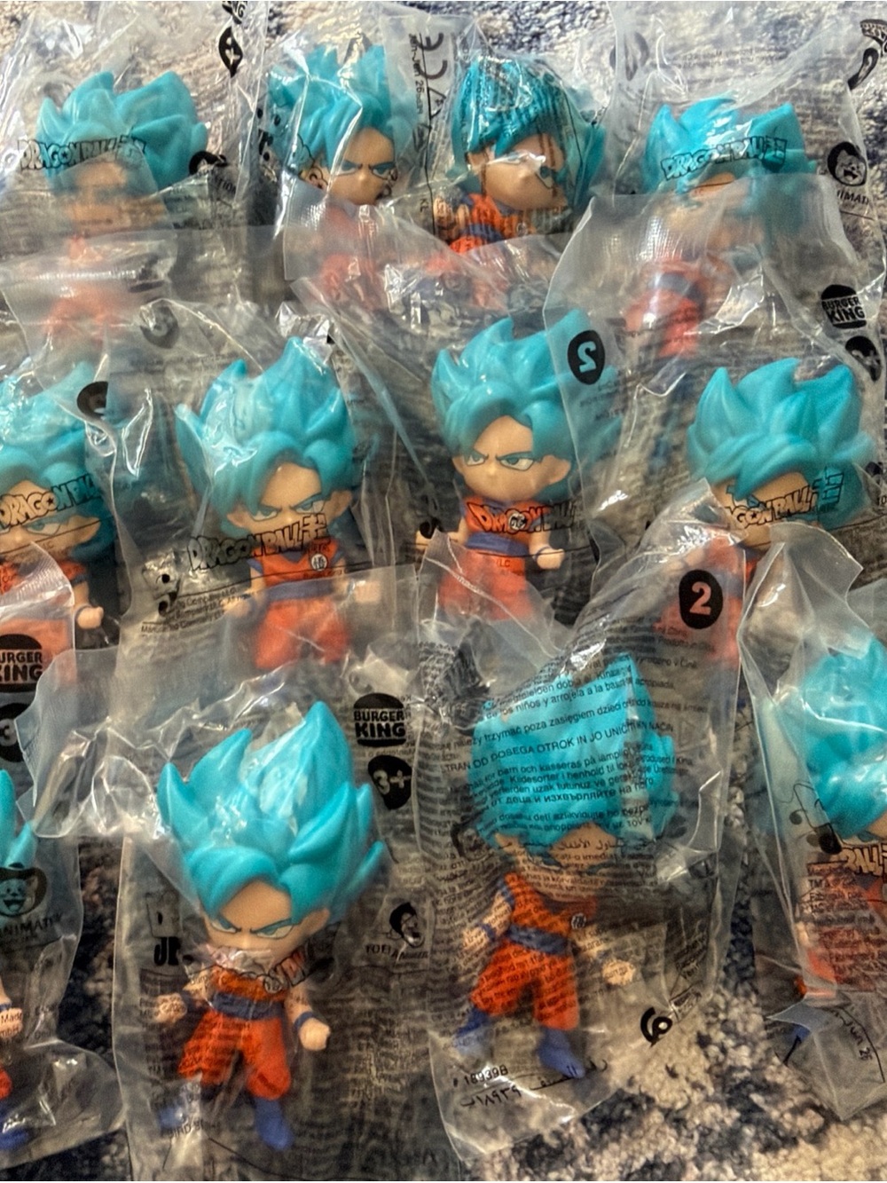 Dragon ball z Burger King toy Goku - Blue Hair Action Figure (Packaged)